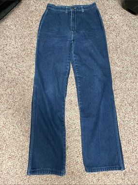 Vintage 70s/80s “Texas star”  Dark Blue Straight-Leg Jeans with contract stitch